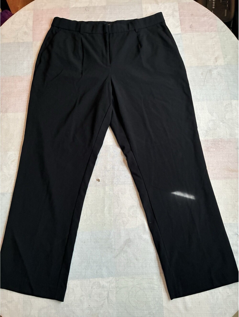 apa Valley Womens 18W Black Straight Leg Dress Pants Career Slacks Plus Size